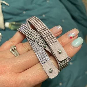 Touchstone crystal tri wrap bracelet